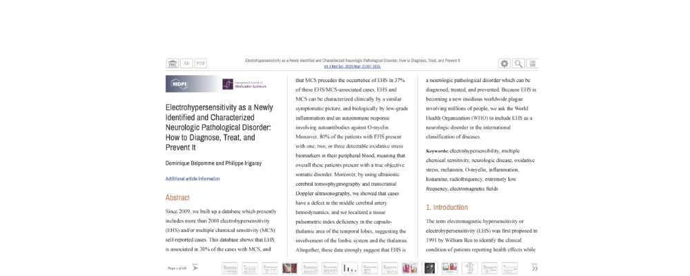 Electrohypersensitivity as a NewlyIdentified and CharacterizedNeurologic Pathological Disorder:How to Diagnose, Treat, andPrevent It