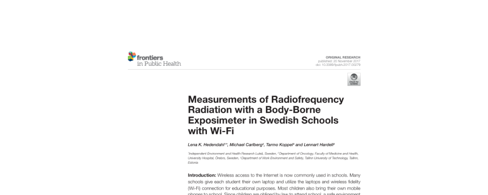 Measurements of radiofrequency radiation with a Body-Borne Exposimeter in Swedish schools with Wi-Fi