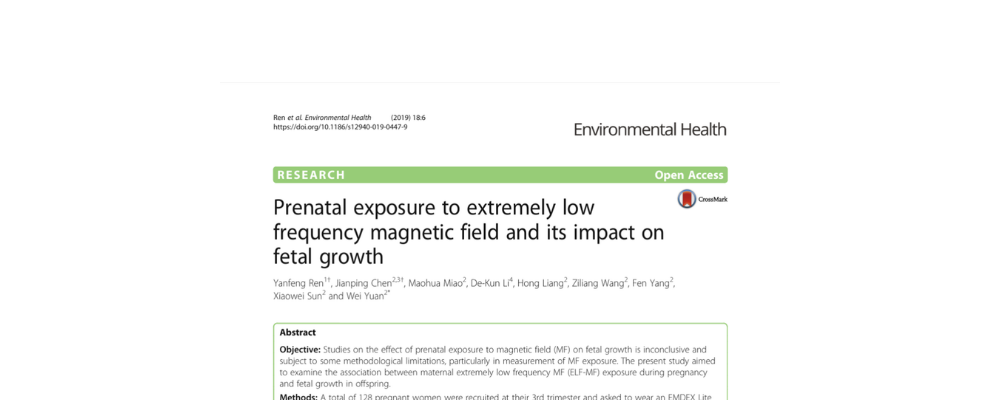 Prenatal exposure to extremely low frequency magnetic field and its impact on fetal growth