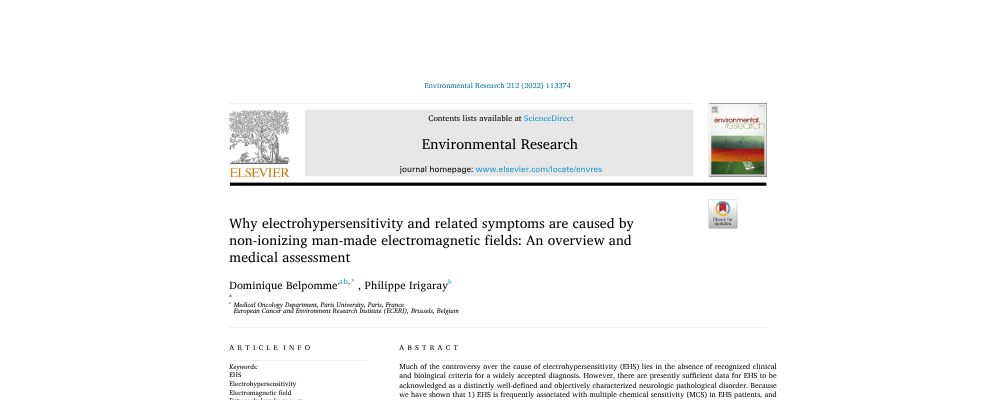 Why electrohypersensitivity and related symptoms are caused bynon-ionizing man-made electromagnetic fields: An overview andmedical assessment