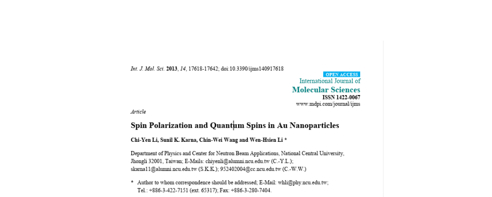 Spin Polarization and Quantum Spins in Au Nanoparticles