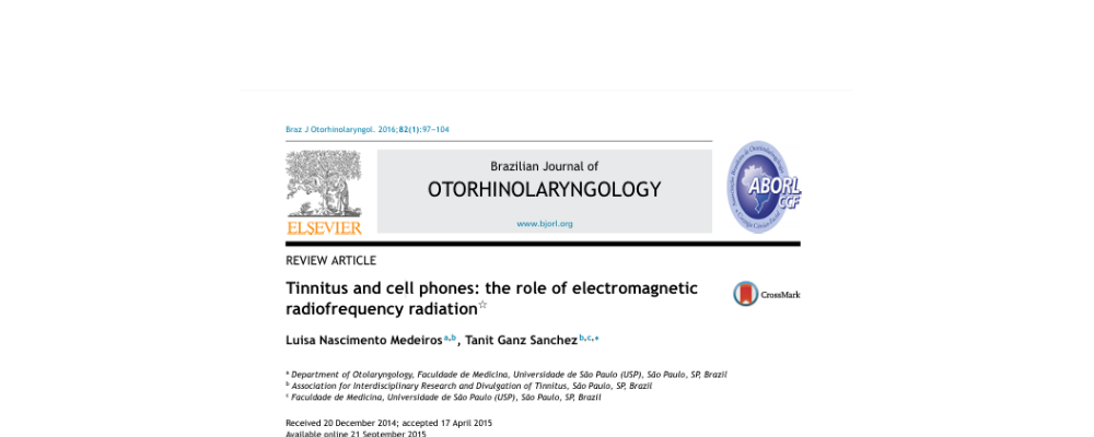 Tinnitus and cell phones: the role of electromagnetic radiofrequency radiation